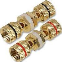 Loops Pair Speaker Cable Binding Post Panel Mount Terminals Blank Wall Face Plate