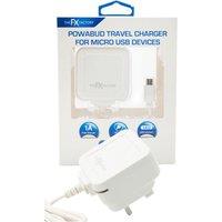 FX 'Mains Charger' for USB 1A & Micro USB Devices for USB 1A White
