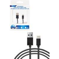 FX Powabud Braided USB 'Data Cable' for iPhones Sync & Charge Space Grey
