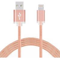 FX Powabud Nylon Braided USB 'Data Cable' for Phone Rose Gold