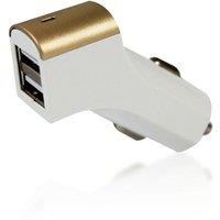 FX Factory Powabud Twin Socket USB 2.1A 'Car Charger' Gold