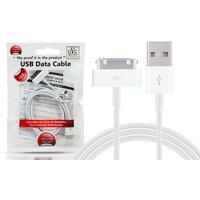 GVC USB To 30 Pin Connector 'Data Cable' For Syncing & Charging in White