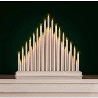 Marco Paul Traditional White 33 Candle Christmas Candle Bridge Tower Warm White Flameless Candles