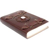 KDMD Leather Moonstone with Belts Notebook (6x4") in Maroon