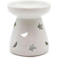 KDMD Sm Classic White Oil Burner - Moon & Star