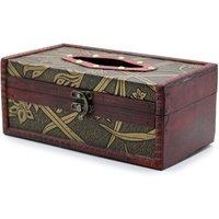 KDMD Large Tissue Box Trunk Style in Dark Brown