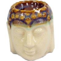 KDMD Buddha Oil Burner - Ivory & Mint in Cream