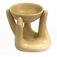 KDMD Open Hands Oil Burner - Tan in Yellow