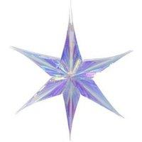 Garden Greatness Large Hanging Iridescent Star Decoration in White | Size: 1 Pack