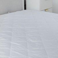 Snug City 9INCH Deep Quilted Mattress Protector Microfibre Soft Touch Fitted Sheet in White | Size: Small Double