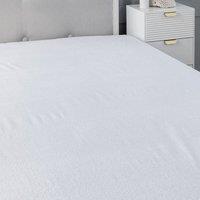 Snug City 12Inch Deep Waterproof Terry Towel Mattress Protector Soft Touch Non Noisy Fitted Sheet in White | Size: Cot Bed