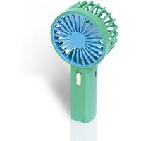 mysmartbuy Mini USB Rechargeable Handheld Fan with 2 Speeds & Strap - Compact & Portable Pocket Bag Sized Personal Cooling Fan in Green