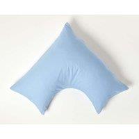 Homescapes Egyptian Cotton V Shaped Pillowcase 200 TC in Blue