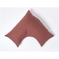 Homescapes Egyptian Cotton V Shaped Pillowcase 200 TC in Brown