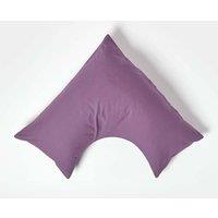 Homescapes Egyptian Cotton V Shaped Pillowcase 200 TC in Grape