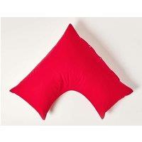 Homescapes Egyptian Cotton V Shaped Pillowcase 200 TC in Red