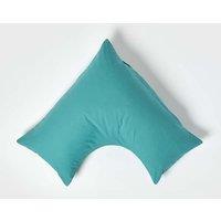 Homescapes Egyptian Cotton V Shaped Pillowcase 200 TC in Teal