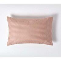 Homescapes Egyptian Cotton Satin Stripe Housewife Pillowcase 330 TC in Taupe