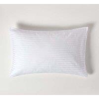 Homescapes Egyptian Cotton Satin Stripe Housewife Pillowcase 330 TC in White