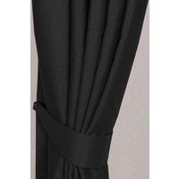 Homescapes Herringbone Curtain Tie Back Pair in Black