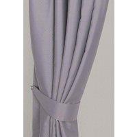 Homescapes Herringbone Curtain Tie Back Pair in Grey