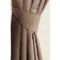 Homescapes Chenille Curtain Tie Back Pair in Beige