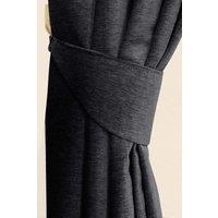 Homescapes Chenille Curtain Tie Back Pair in Grey