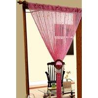Homescapes Polyester High Density String Curtain in Pink