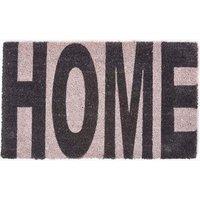 Homescapes Coir Doormat with HOME Print Durable, Non-Slip & Stylish in Black | Size: 40 cm x 70 cm