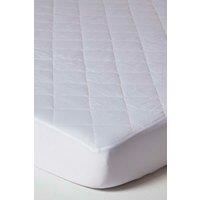Homescapes Quilted Mattress Protector in White | Size: King