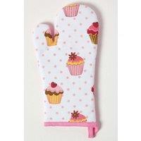 Homescapes Cotton Cupcakes Pink Blue Oven Glove