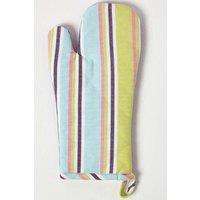 Homescapes Osaka Purple Stripe Cotton Oven Glove