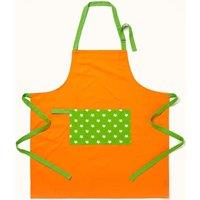 Homescapes Orange & Green Stars Cotton Apron