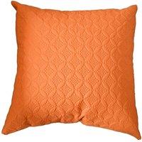 Homescapes Ultrasonic Quilted Embossed Cushion Cover in Orange | Size: 50 cm x 75 cm