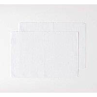 Homescapes Cotton Plain Pack of 2 Placemats in White