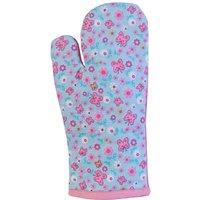 Homescapes Pink Butterflies Cotton Oven Glove