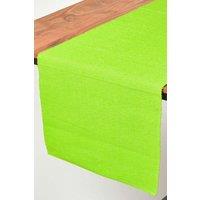 Homescapes Cotton Plain Table Runner in Lime