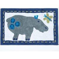 Homescapes Cotton Tufted Hippo Children Rug in Grey | Size: 50 cm x 80 cm