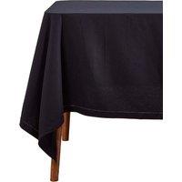 Homescapes Plain Cotton Tablecloth, 137cm x 137cm in Black | Size: 137 cm x 137 cm