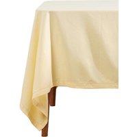 Homescapes Plain Cotton Tablecloth, 137cm x 137cm in Cream | Size: 137 cm x 137 cm