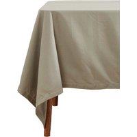 Homescapes Plain Cotton Tablecloth, 137cm x 137cm in Grey | Size: 137 cm x 137 cm