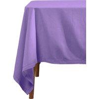 Homescapes Plain Cotton Tablecloth, 137cm x 137cm in Purple | Size: 137 cm x 137 cm