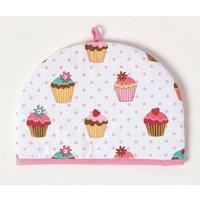 Homescapes Tea Cosy Double Design Cup Cakes Teapot Warmer in Pink
