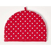 Homescapes Tea Cosy Double Design Polka Dots Red Teapot Warmer