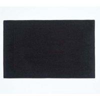 Homescapes Imperial Plain Cotton Bath Mat in Black