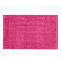 Homescapes Imperial Plain Cotton Bath Mat in Raspberry