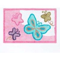 Homescapes Cotton Tufted Butterfly Children Rug in Pink | Size: 50 cm x 85 cm