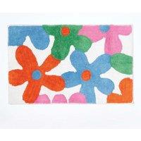 Homescapes Cotton Tufted Multi Colour Floral Children Rug | Size: 50 cm x 80 cm
