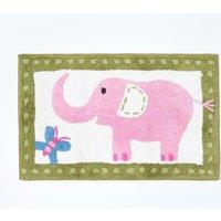Homescapes Cotton Tufted Pink Elephant Children Rug | Size: 50 cm x 80 cm