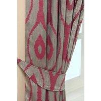 Homescapes Ikat Jacquard Curtain Tie Back Pair in Pink